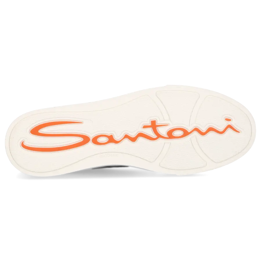 Santoni - Sneaker low DOUBLE BUCKLE Kalbsleder - grün