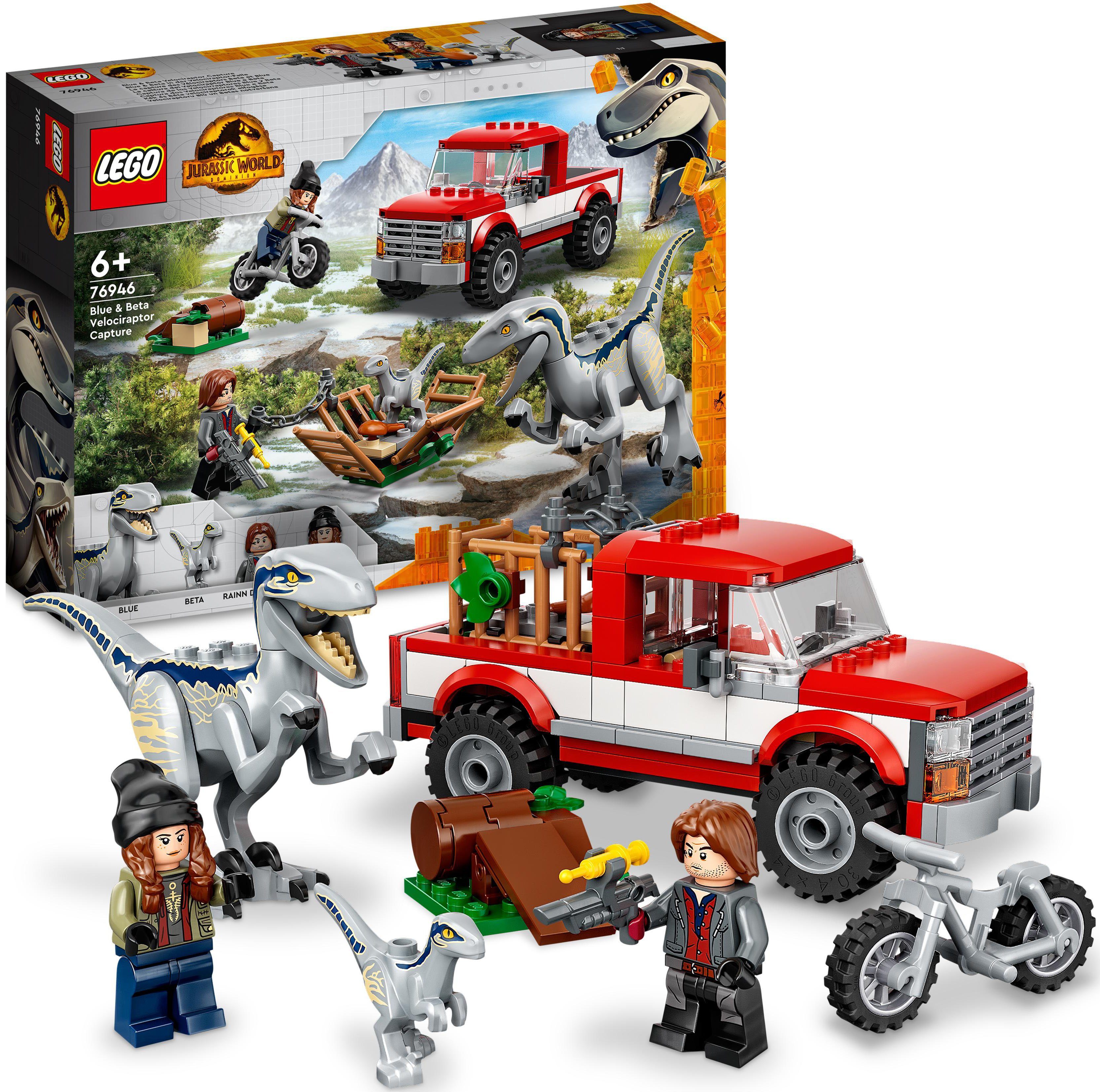 LEGO® Konstruktionsspielsteine Blue & Beta in der Velociraptor-Falle (76946), LEGO® Jurassic World, (181 St), Made in Europe