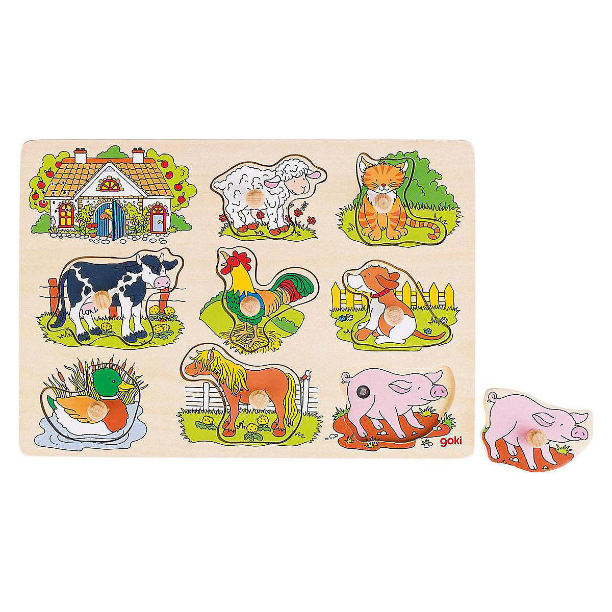 Tierstimmen Steckpuzzle Bauernhof