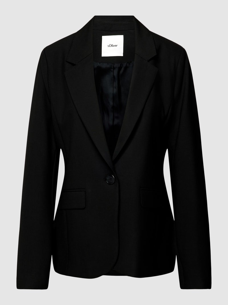Blazer mit Knopfverschluss in schwarz