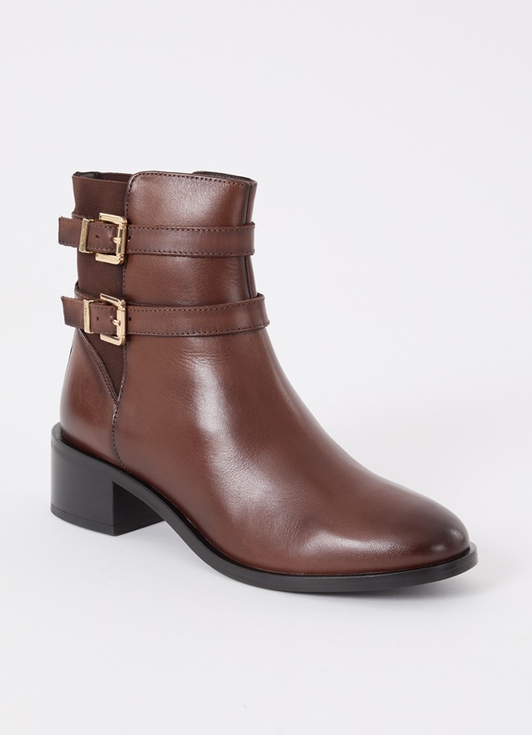 Stivaletto alla caviglia in pelle Dune London Patter con dettaglio fibbia
