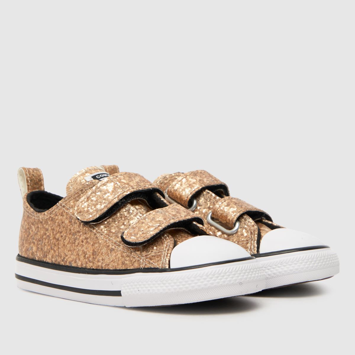 Converse guldfärgade all star lo 2v glitter flickor småbarnsskor