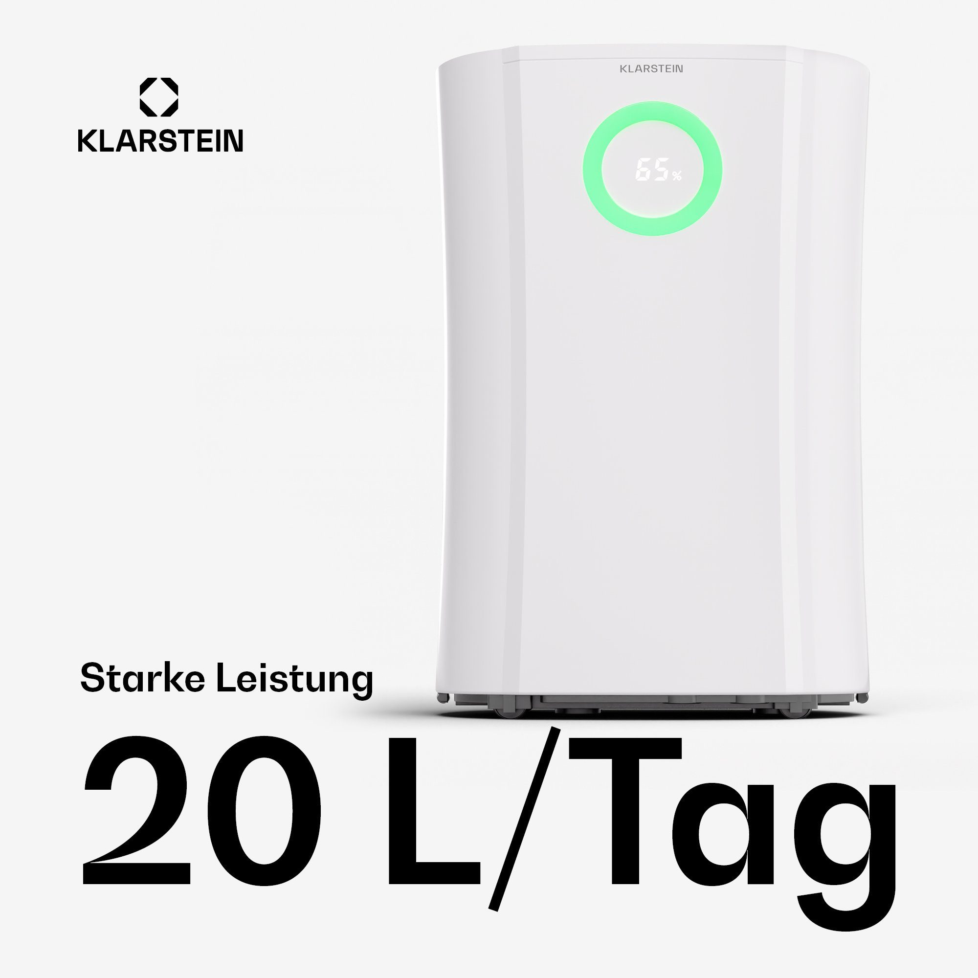 Klarstein Luftentfeuchter DryFy Pro Connect 20 Luftentfeuchter WiFi, elektrisch 20l/d 4 L Wasser Tank Wifi App