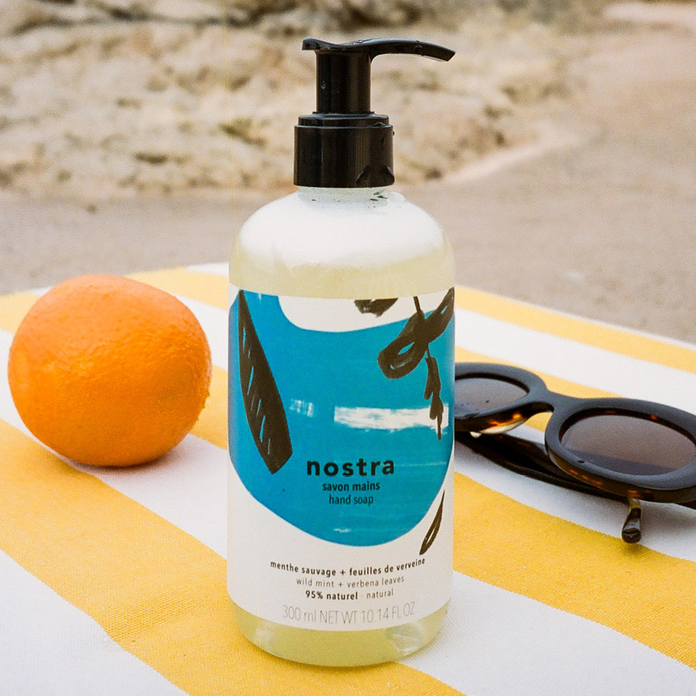 Nostra Savon mains Menthe Sauvage & Feuilles de Verveine Savon liquide pour les mains
