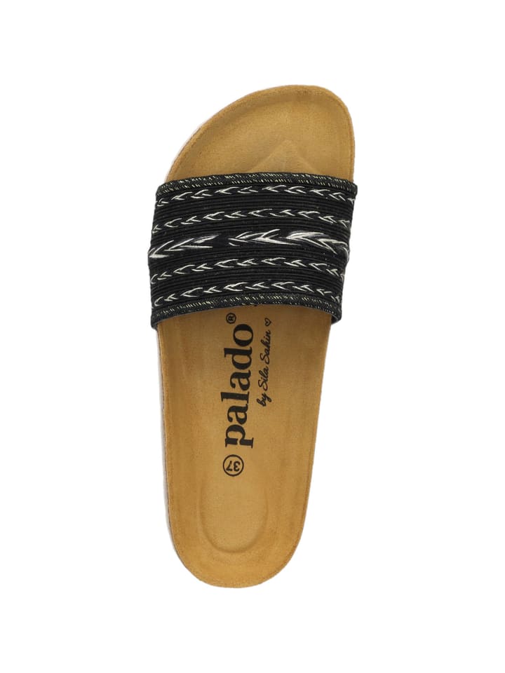 palado Pantoletten in negro/oro (7cm) günstig kaufen