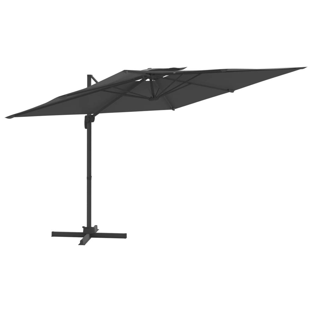 DOTMALL Sonnenschirm Ampelschirm mit Doppeldach,Kippbar und um 360 Grad drehbar
