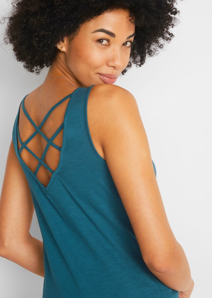 Jersey-Top mit Rückendetail
