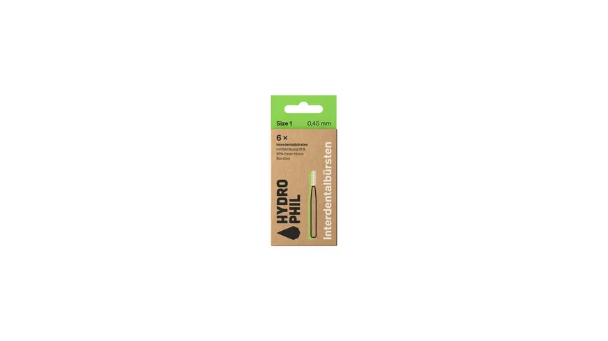 HYDROPHIL Interdentalbürsten aus Bambus – Size 1 – 0,45 mm