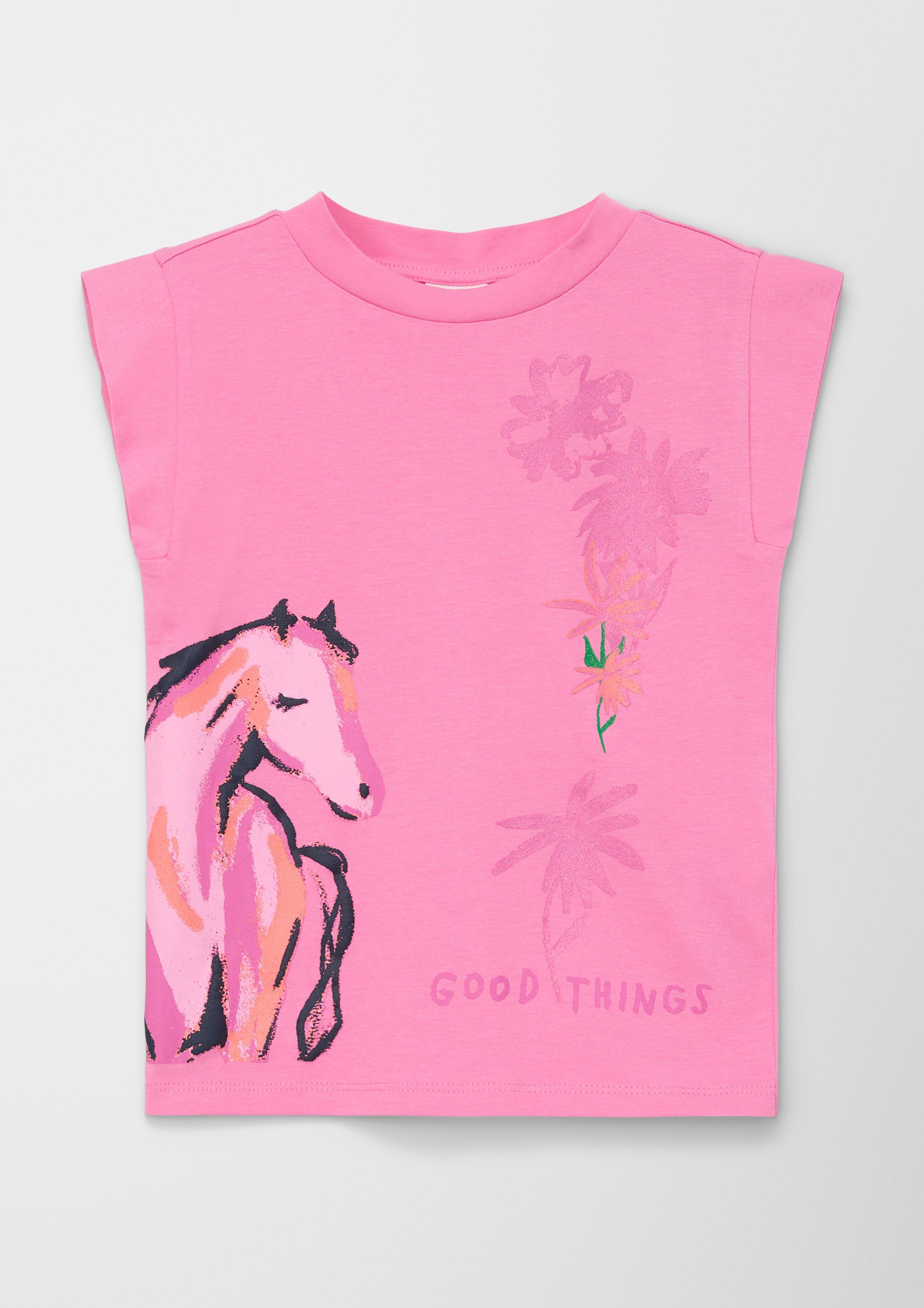 T-Shirt mit Glitzerprint  2127416-4419
