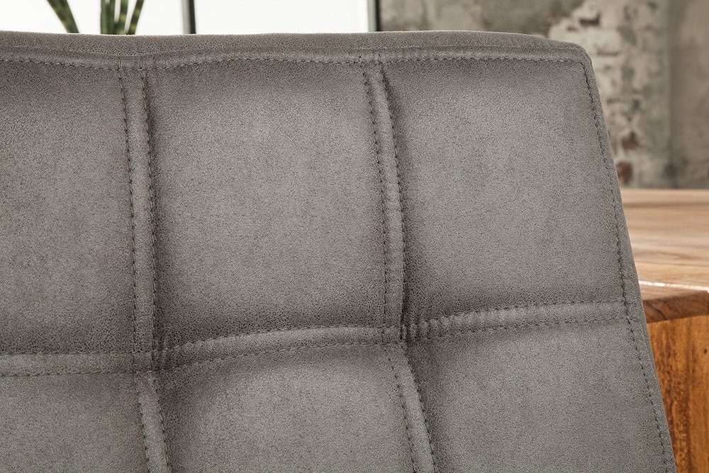riess-ambiente Freischwinger MODENA vintage grau / schwarz (Einzelartikel, 1 St), Esszimmer · Microfaser · Metall · Industrial