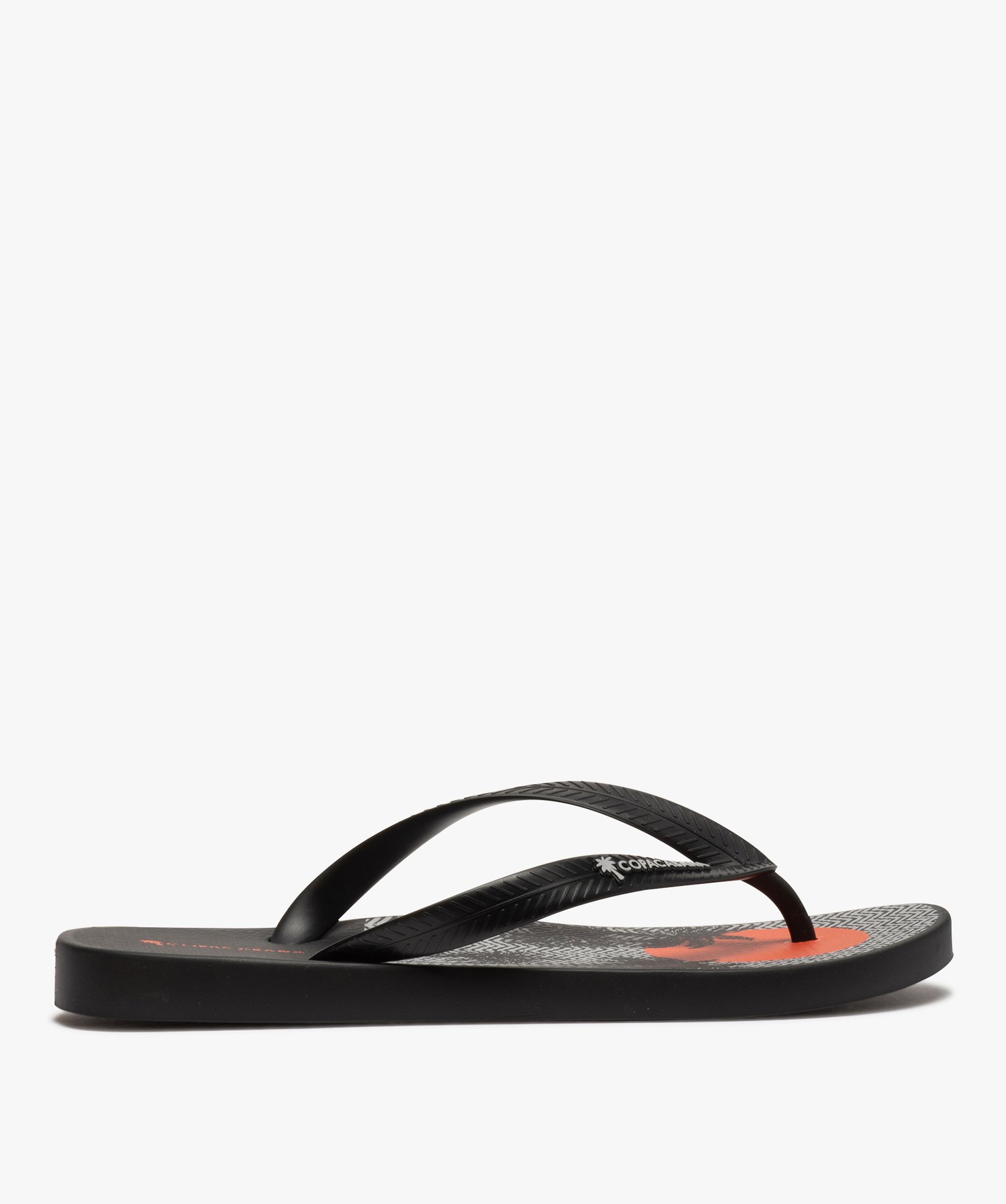 Tongs homme à semelle imprimée - Copacabana noir | GEMO