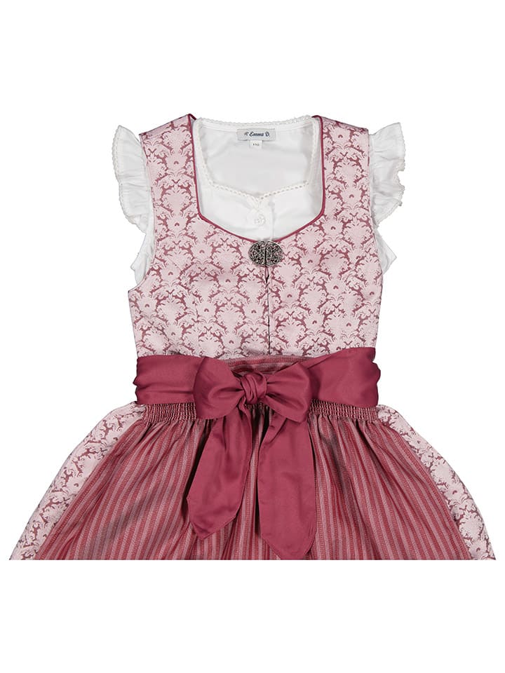 Turi Landhaus Dirndl in Rot/ Weiß günstig kaufen