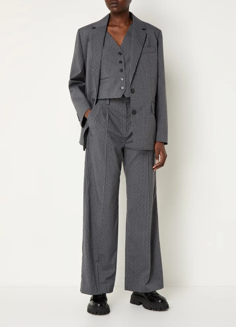 Blazer a righe Maje con strass