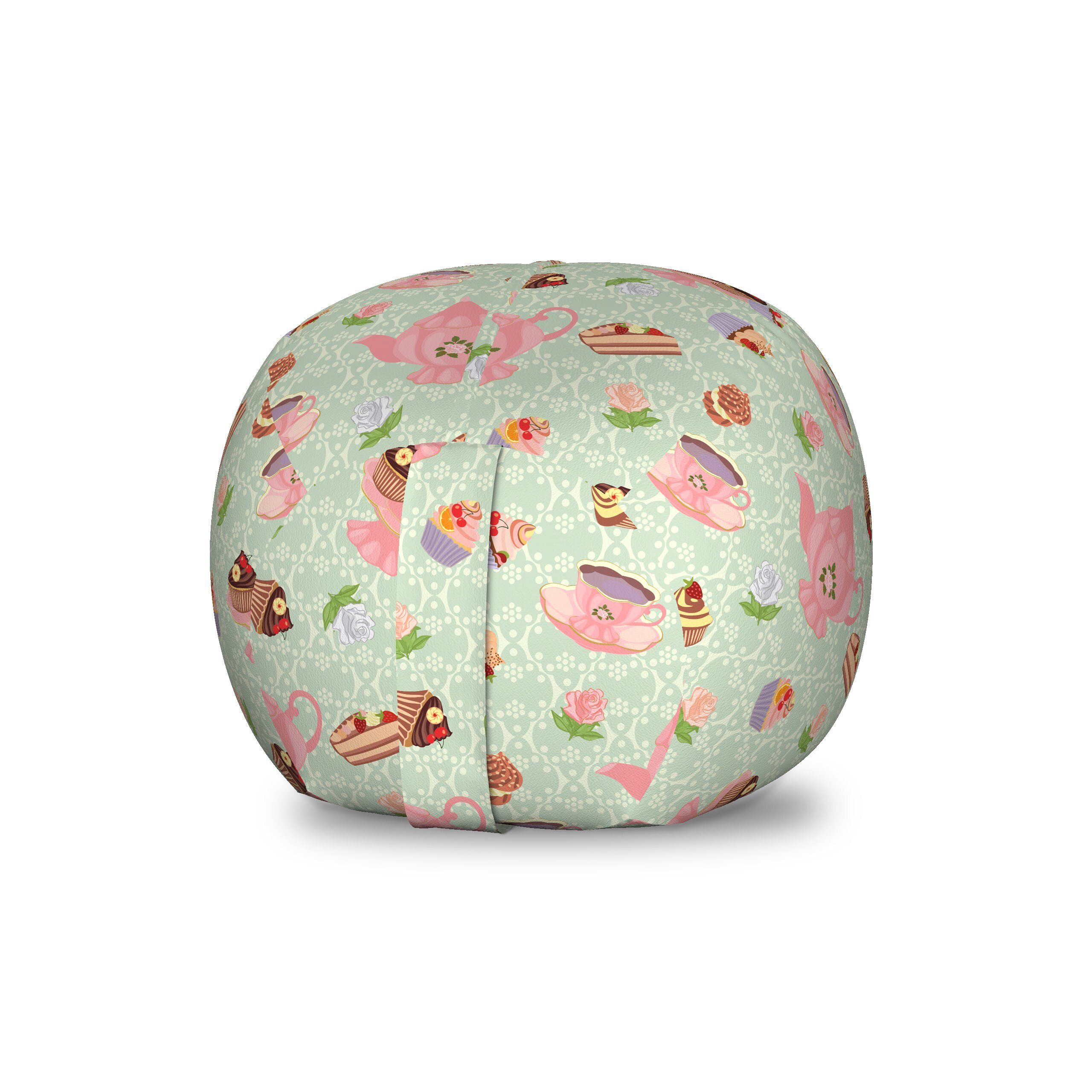 Abakuhaus Spielzeugtruhe Gefüllter Tier Organizer Waschbare Tasche für Kinder, Retro Königs Themed Tea Time