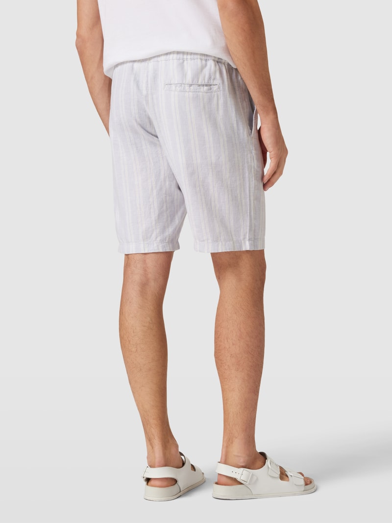 Bermudas mit Streifenmuster in hellblau