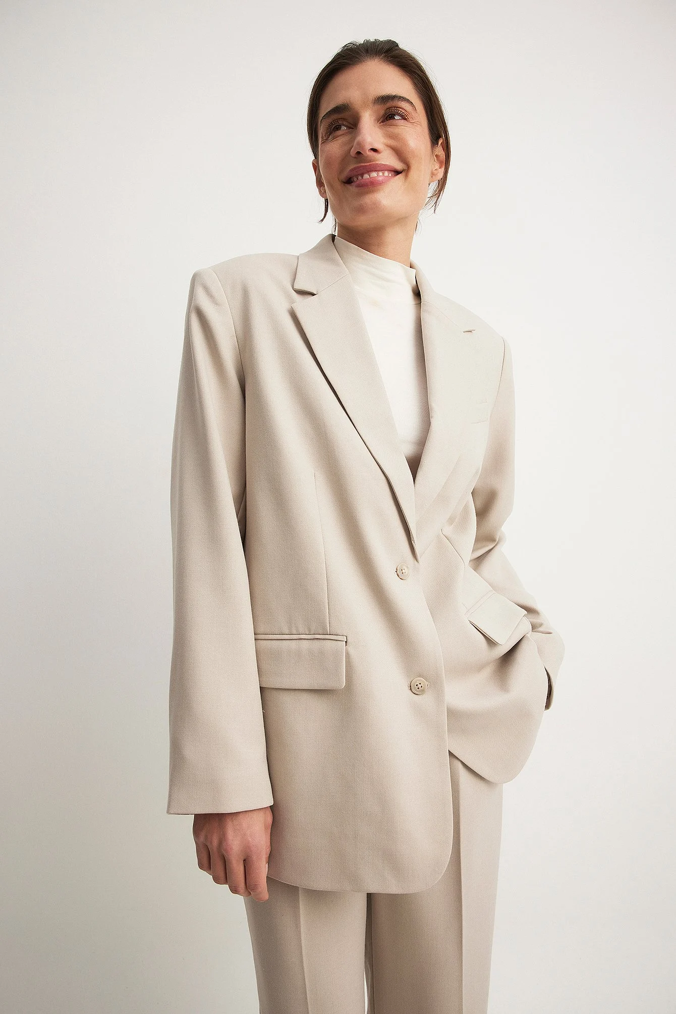 Oversize-Blazer aus Melange