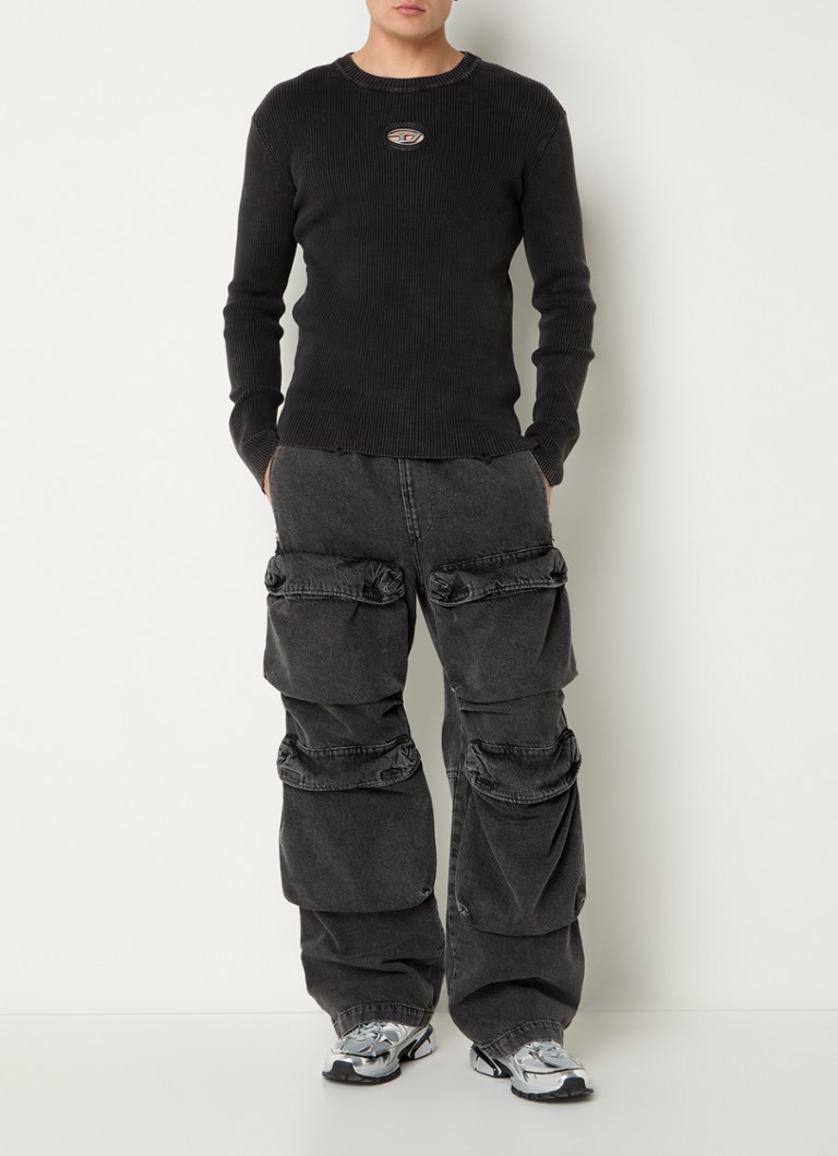 Diesel K-Darin-D ribbed sweater with logo