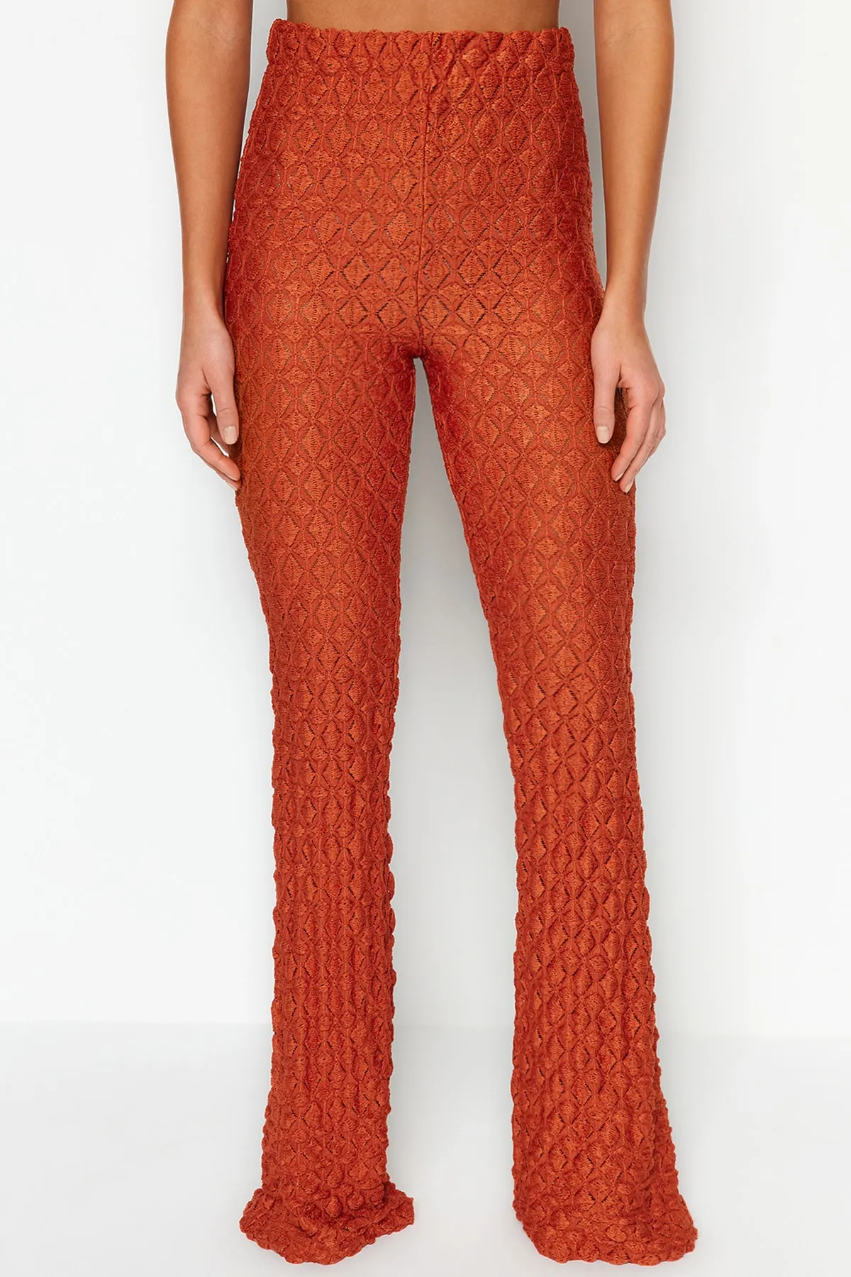 Trendyol Collection  Braune Strickhose TBESS23PL00005