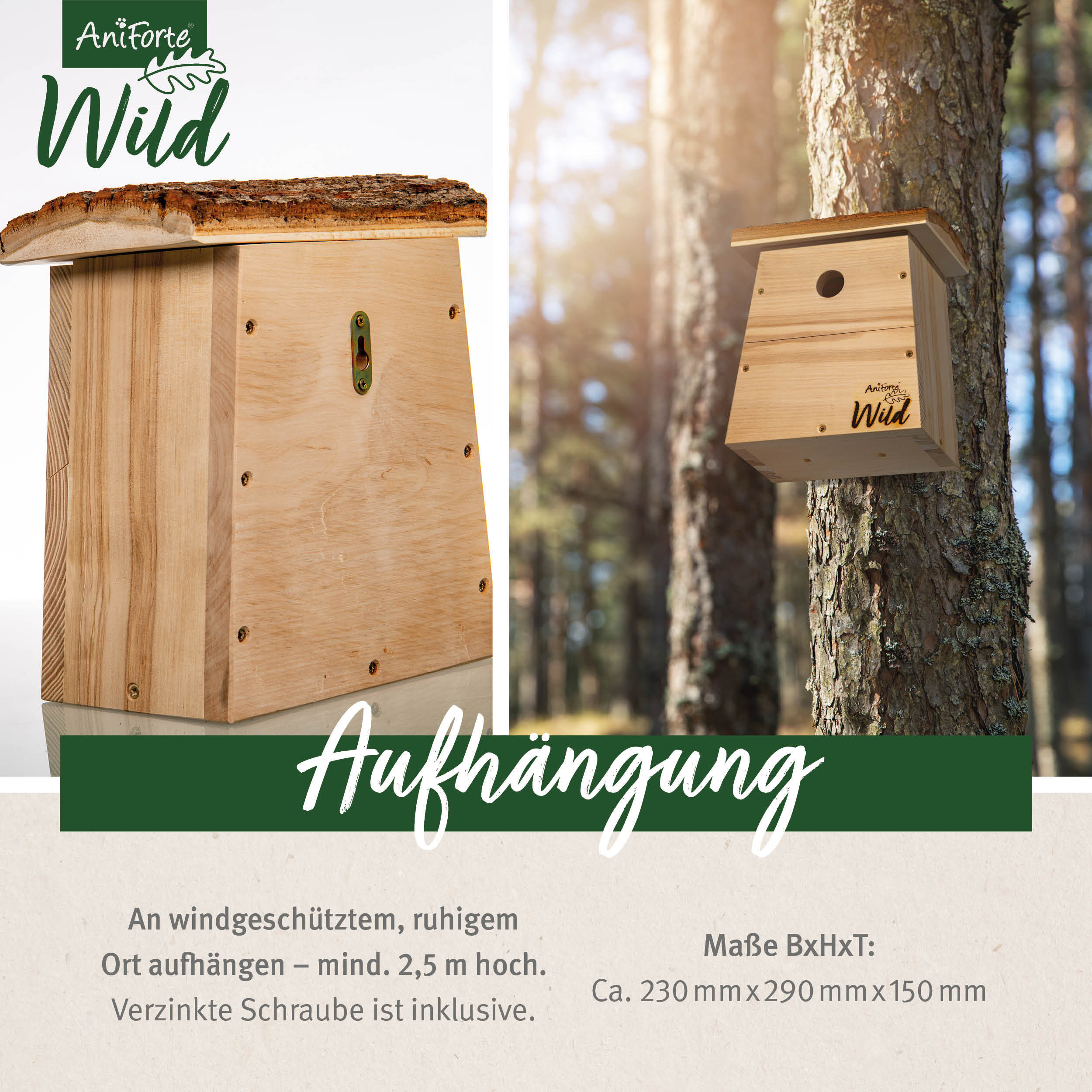 Aniforte Vogelhäuser & Nistkästen Aniforte Nistkasten Kohlmeisen