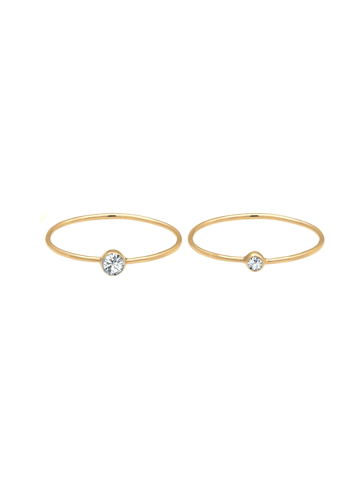 Elli Ring 925 Sterling Silber Ring Set in Gold günstig kaufen