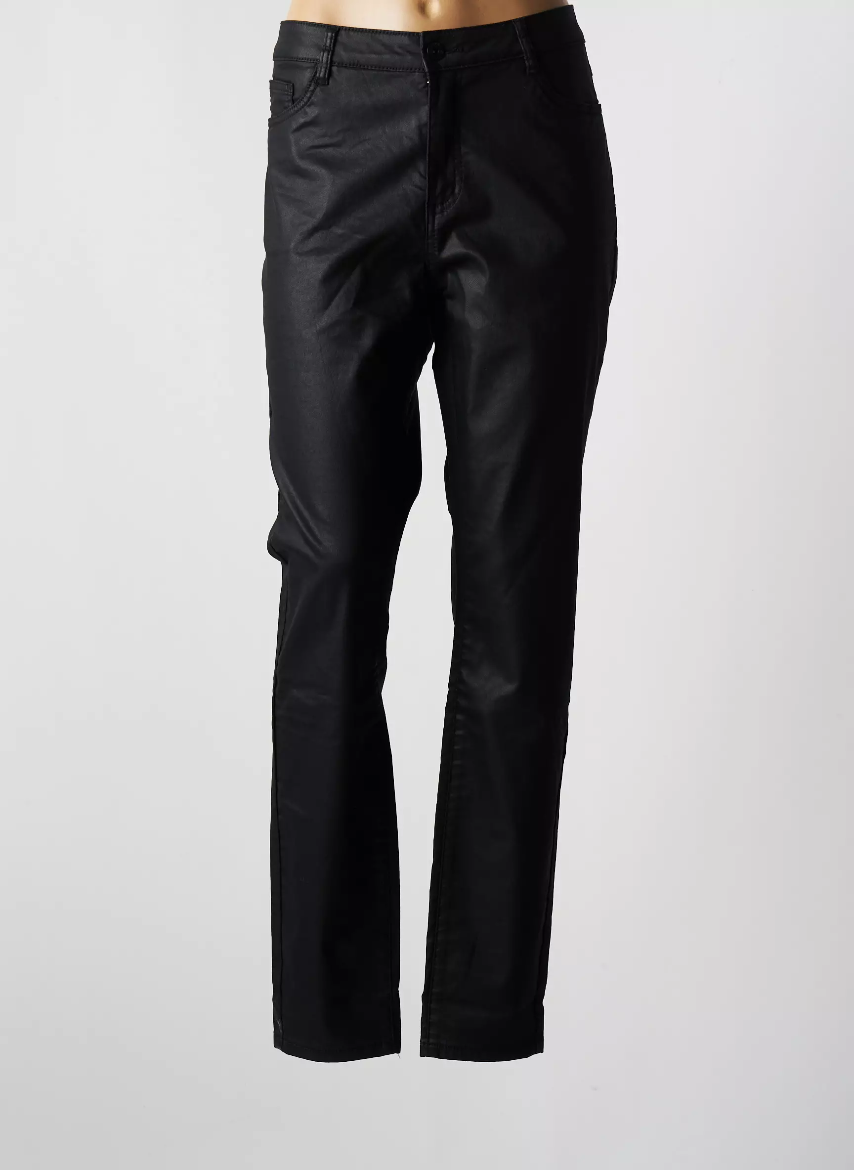 Geisha Pantalons Slim Femme couleur noir