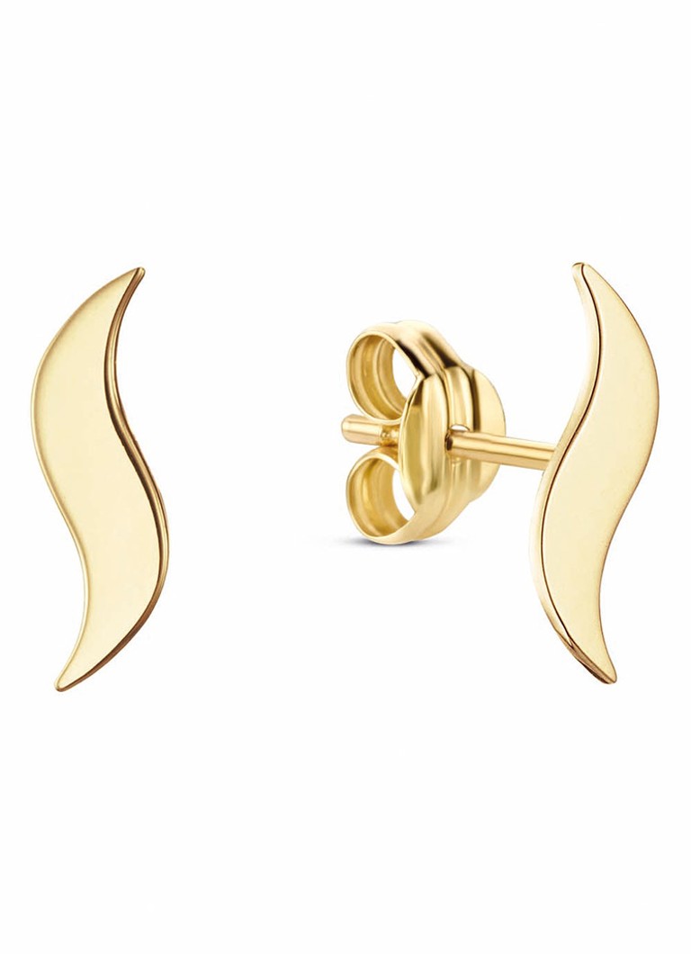 Zlaté náušnice Jackie 14K Masquerade vyrobené ze 14karátového žlutého zlata