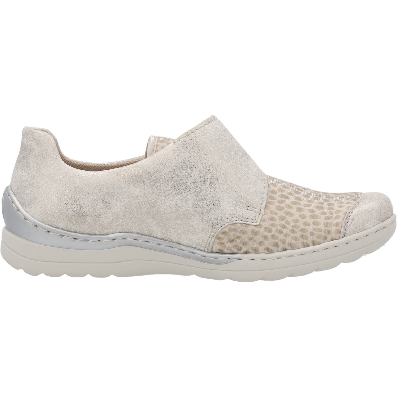 Rieker 48951, Klassische Halbschuhe, Damen, beige-gold/perlcreme/cliff