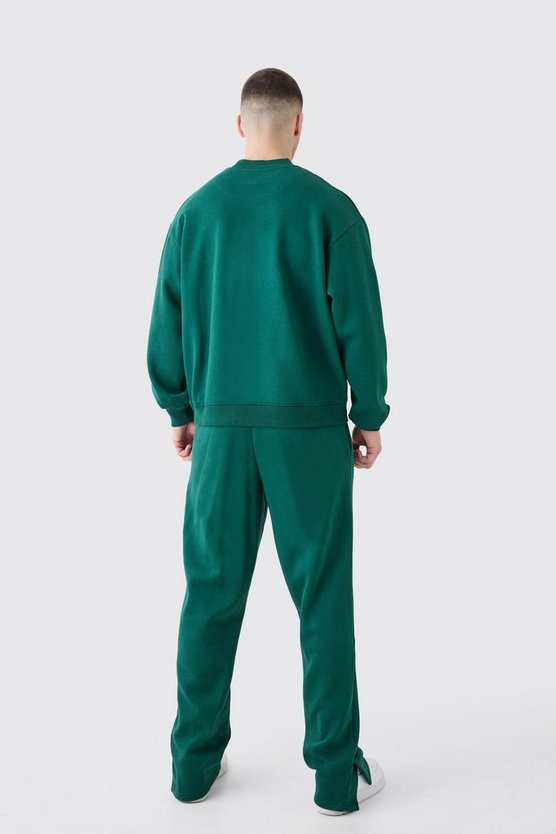Tall Oversized Boxy Slogan Sweatshirt Tracksuit