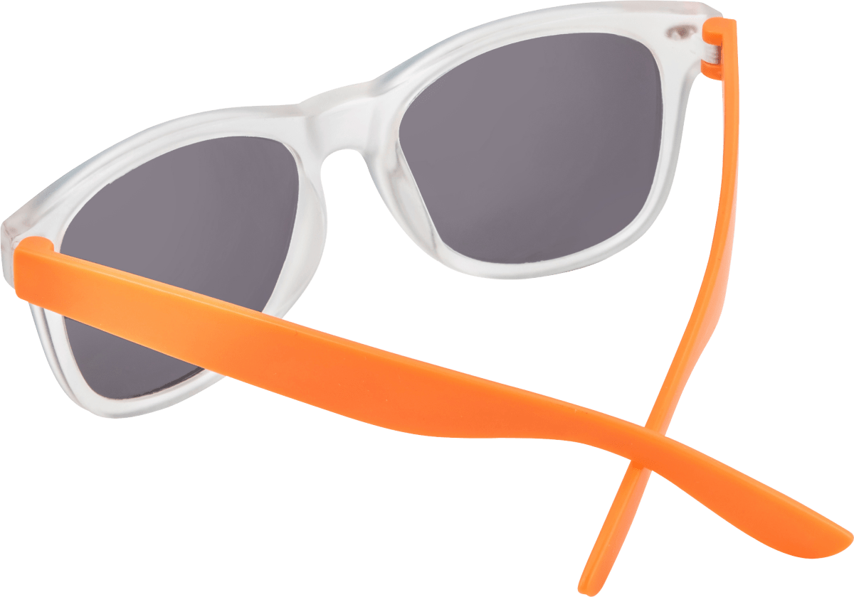 Sonnenbrille Kids transparenter Rahmen und orange Bügel, 1 St