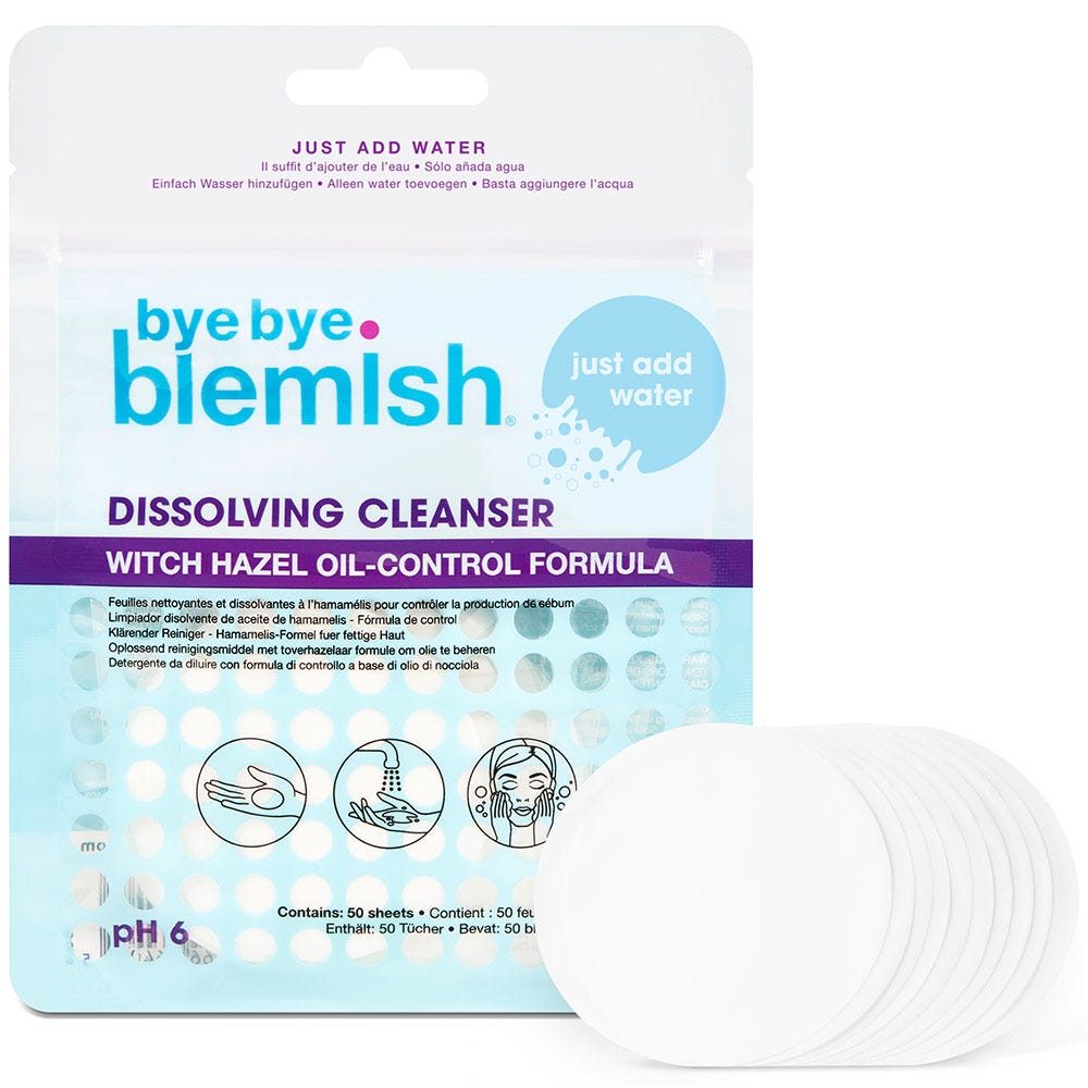 Bye Bye Blemish Water Dissolving Cleanser Sheets 50 Stück