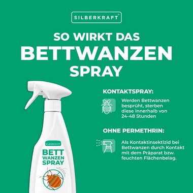 Silberkraft Insektenspray Anti Bettwanzen Spray - Bettwanzenspray 500 ml, 500 ml, 1-St.