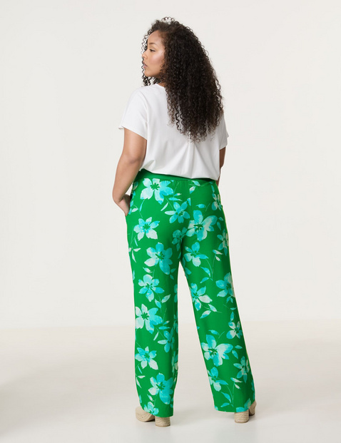 Palazzohose mit Floral-Print
