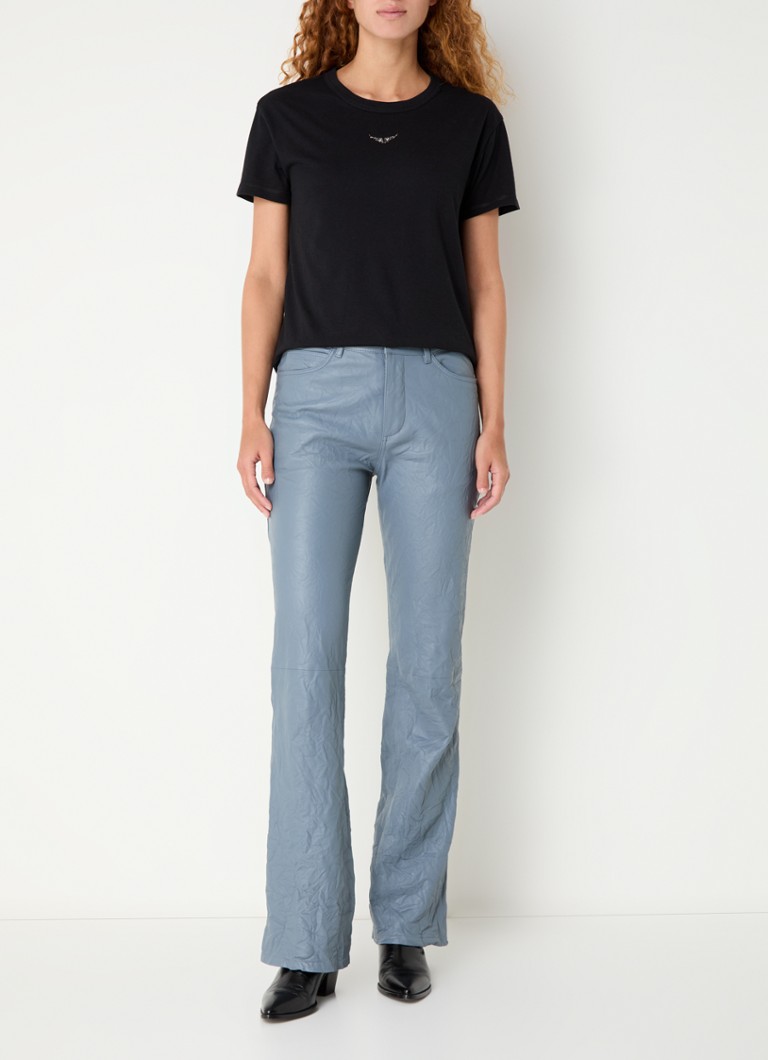 Tricou din in Zadig&Voltaire Marta cu logo