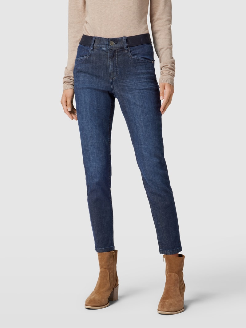 Jeans im 5-Pocket-Design Modell 'ORNELLA' in marineblau