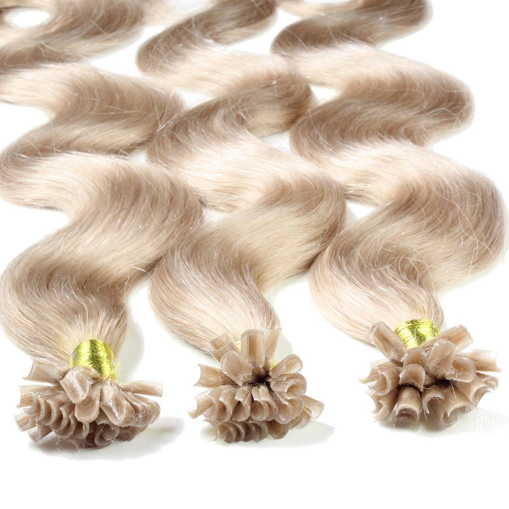 hair2heart Extensions à chaud bonding cheveux naturels #20 Blond cendré 1g extensions