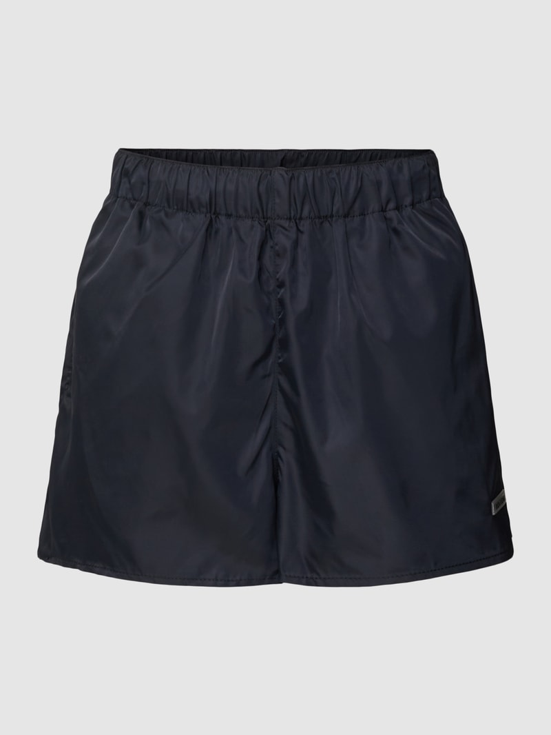 Bermudas mit elastischem Bund in schwarz