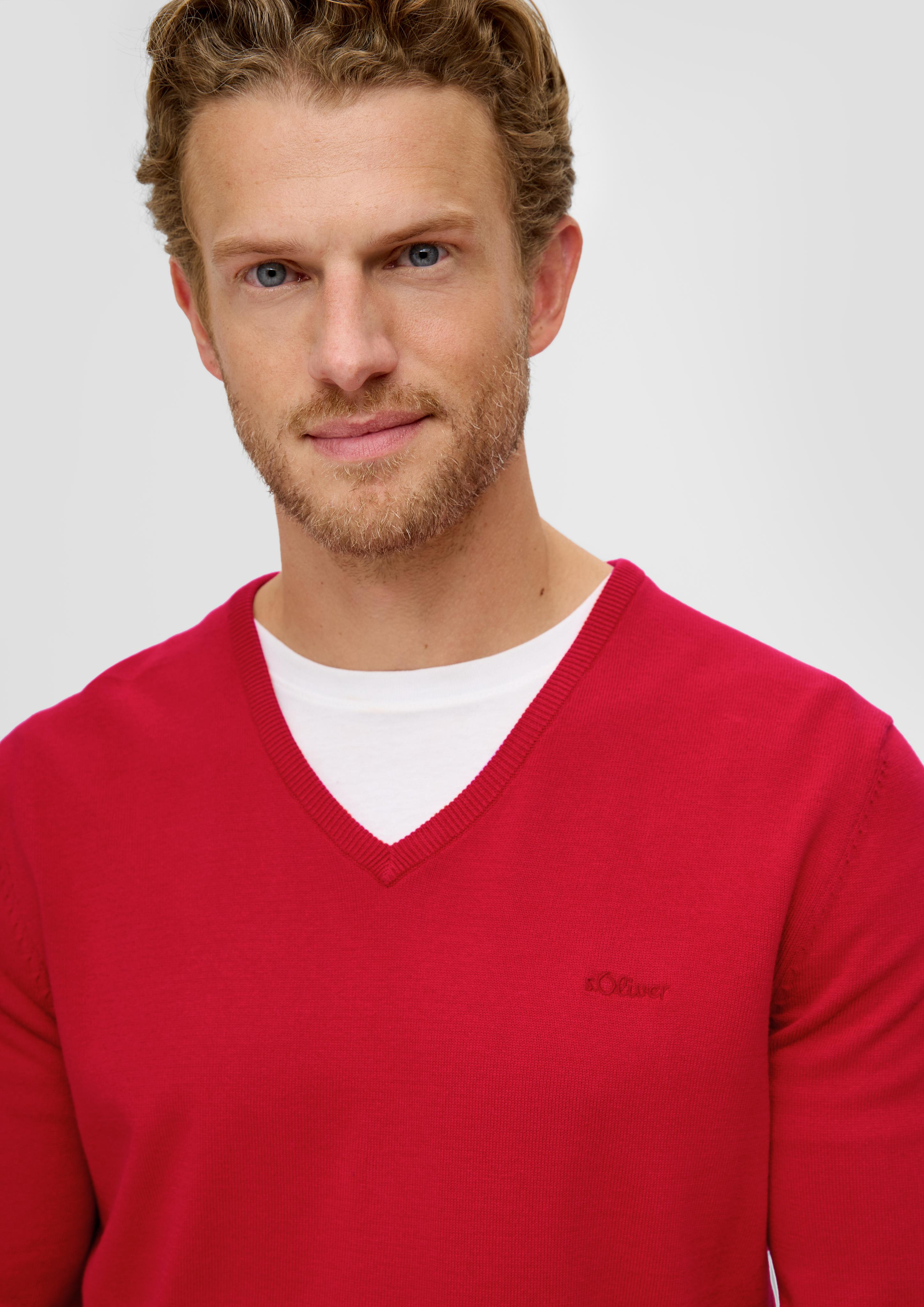 Strickpullover mit V-Ausschnitt  2040666-3162