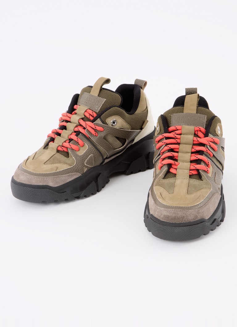 Mason Garments  Genova sneaker van suède met leren details