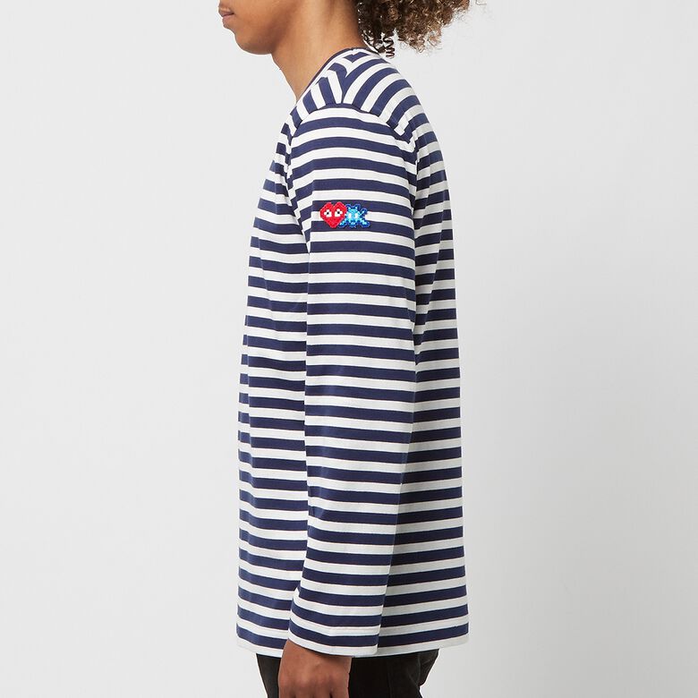 Comme des Garcons Play x The Artist Invader Striped Longsleeve T-Shirt stripe