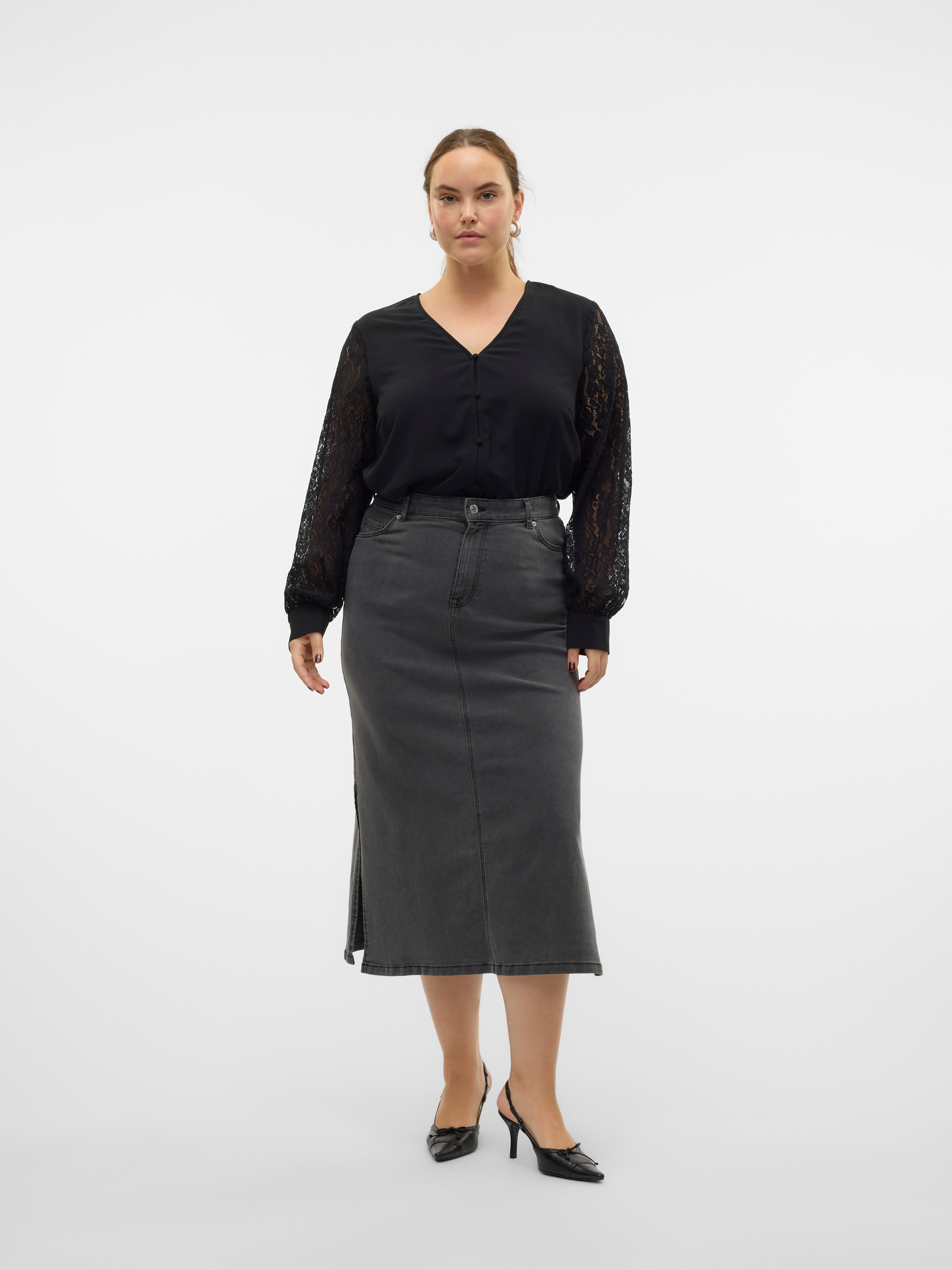 VMCSERENA Hohe Taille Langer Rock