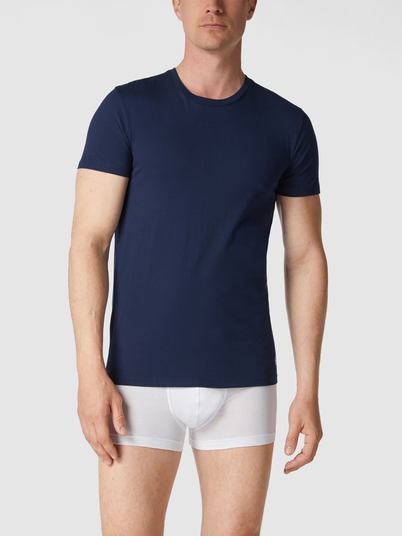 T-Shirt aus Baumwolle im 3er-Pack in anthrazit meliert