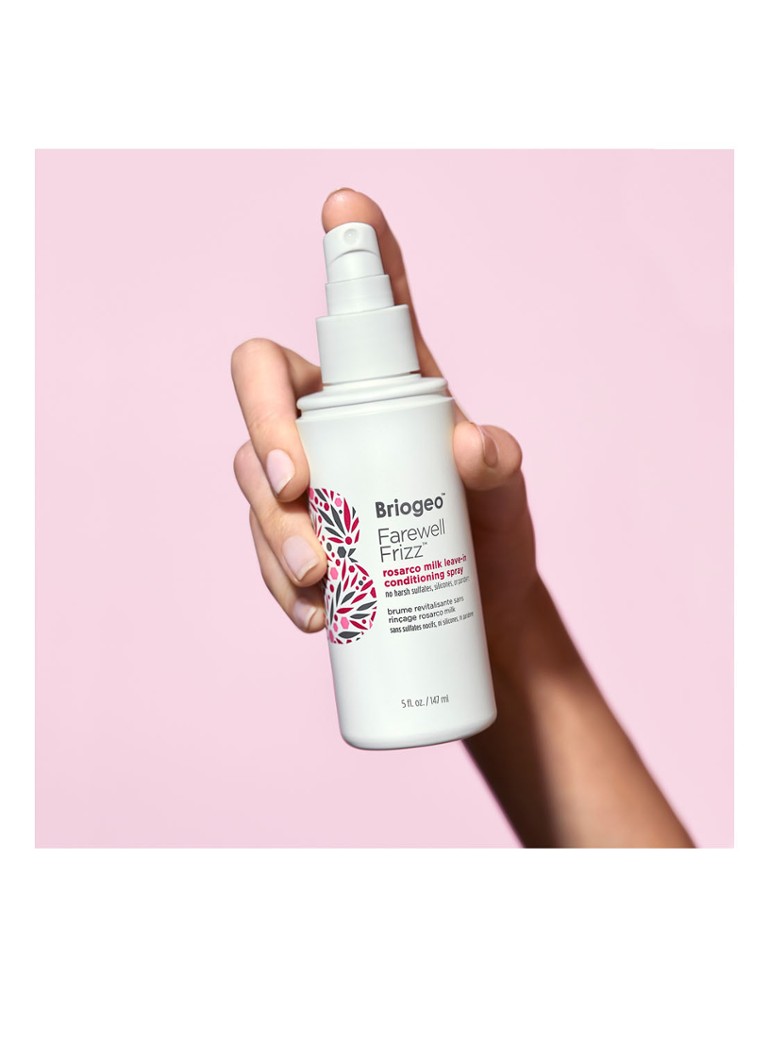 Spray descurcător fără clătire Briogeo Mini Farewell Frizz™ Lait de Rosarco - Format de călătorie