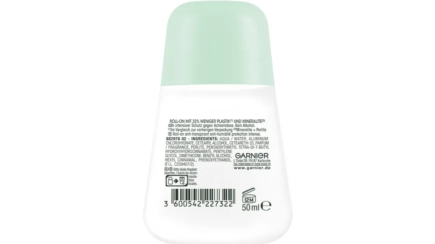 Garnier Mineral Deo Roll On Ultra Dry - mit 48h intensivem Schutz - ohne Rückstände für eine sehr langanhaltende Frische 50 ml