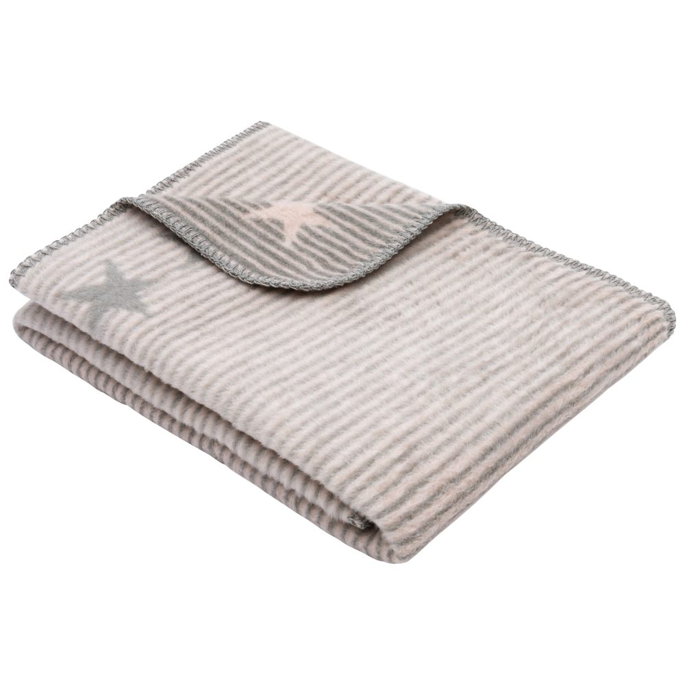 Babydecke Lelu grau/rosa
