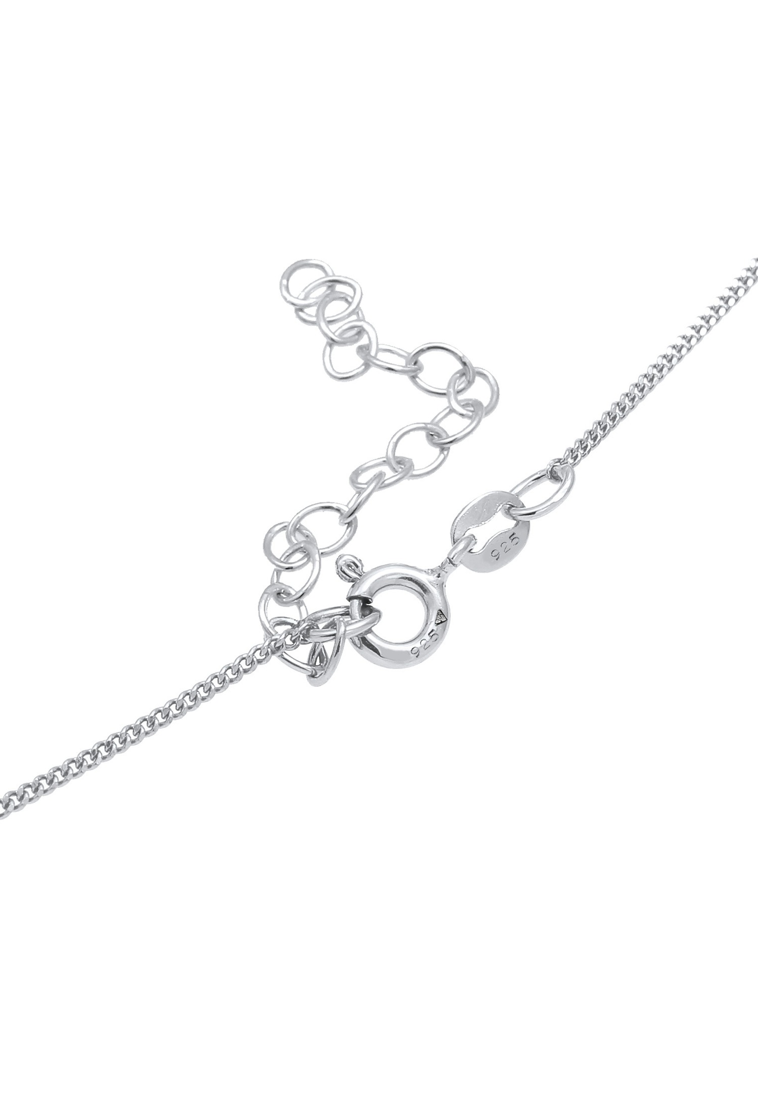 Elli DIAMONDS Damski elegancki wisiorek typu solitaire w kształcie czworokąta z diamentem (0,1 ct.) w srebrze próby 925