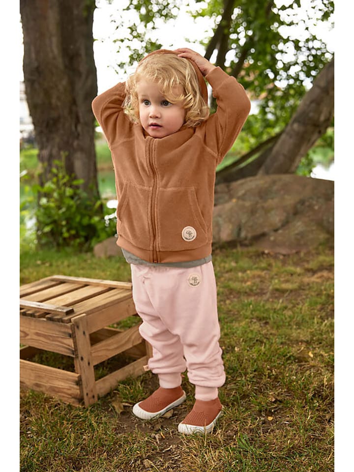 Lässig Sweatjacke in Hellbraun günstig kaufen