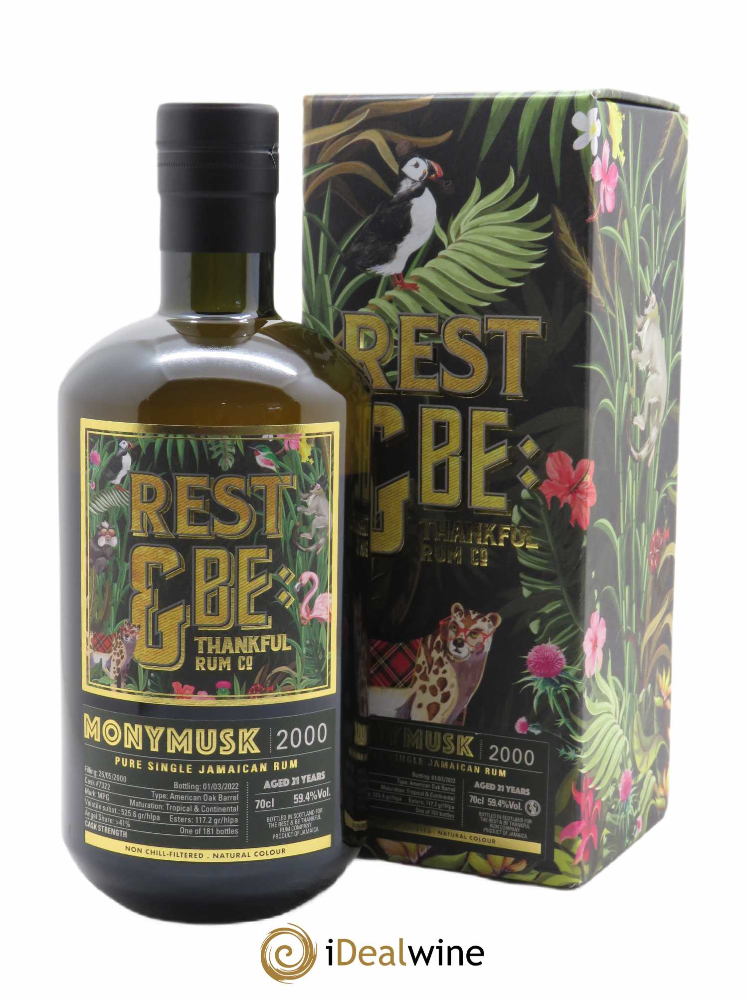 Rum Monymusk MPG Single Cask Rest & Be thankful (70cl) 2000 - Lot de 1 Bouteille