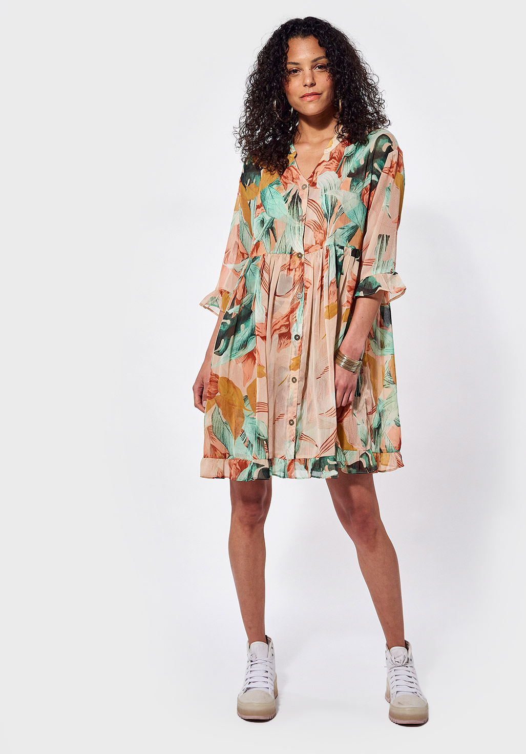 JADIS  Robe babydoll Femme imprimée fleurie