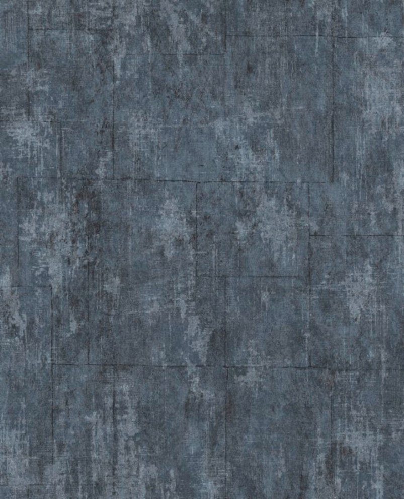 Superfresco Easy Vliestapete Beton/Steine, Steinoptik, (1 St), Blau - 10m x 52cm