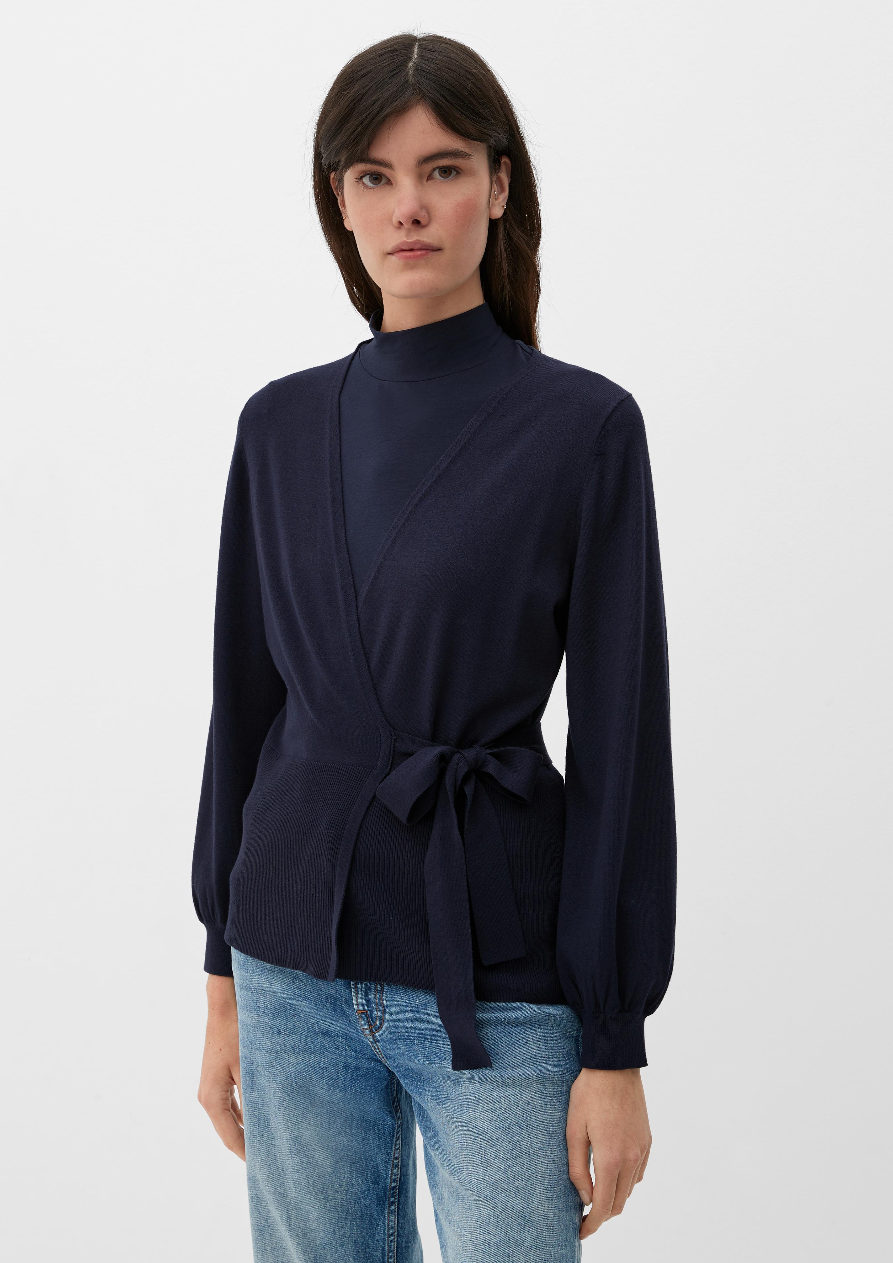 Strickjacke in Wickeloptik  2125658-5959